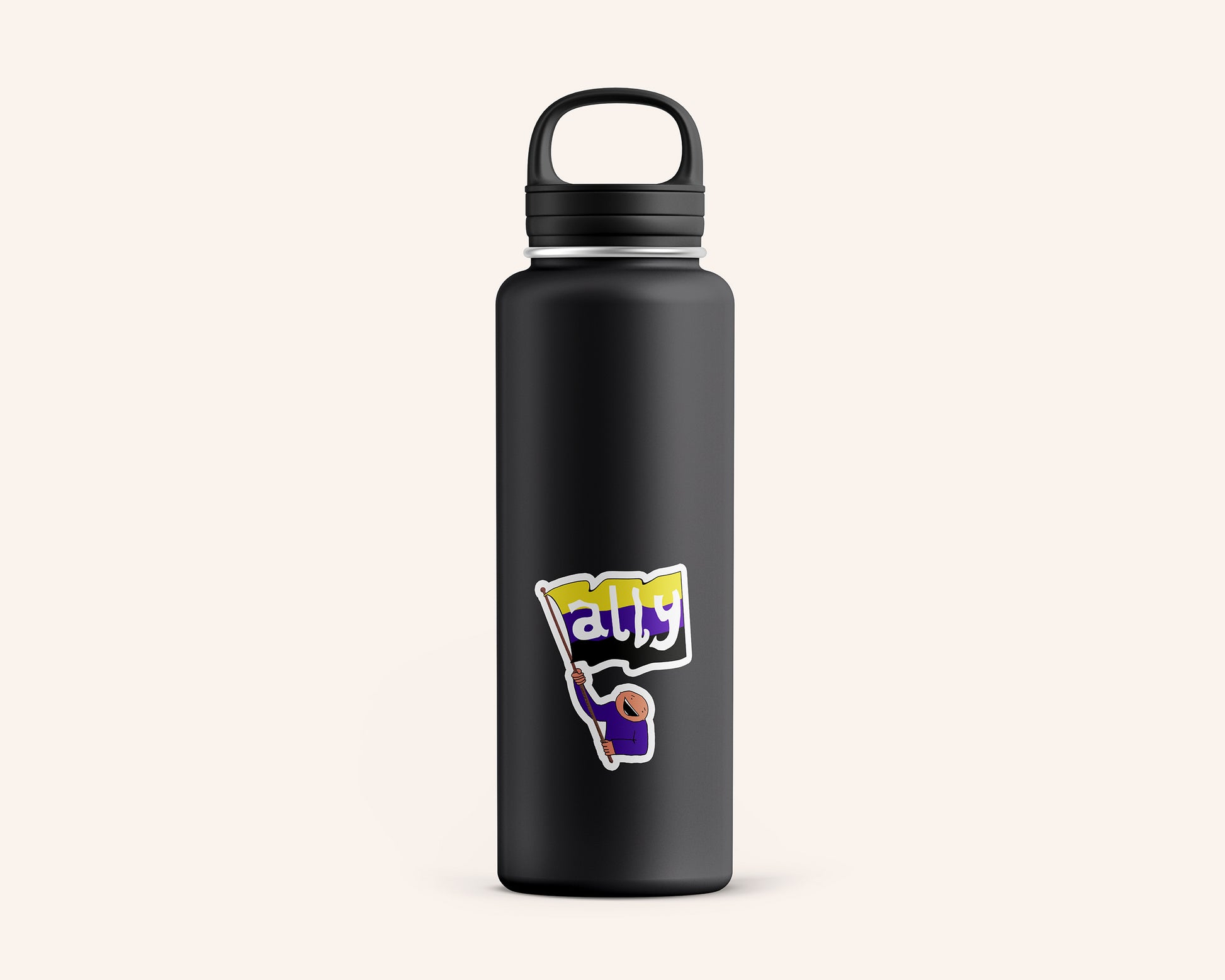 Non-Binary Pride Ally Sticker-Stickers-nakedpastor