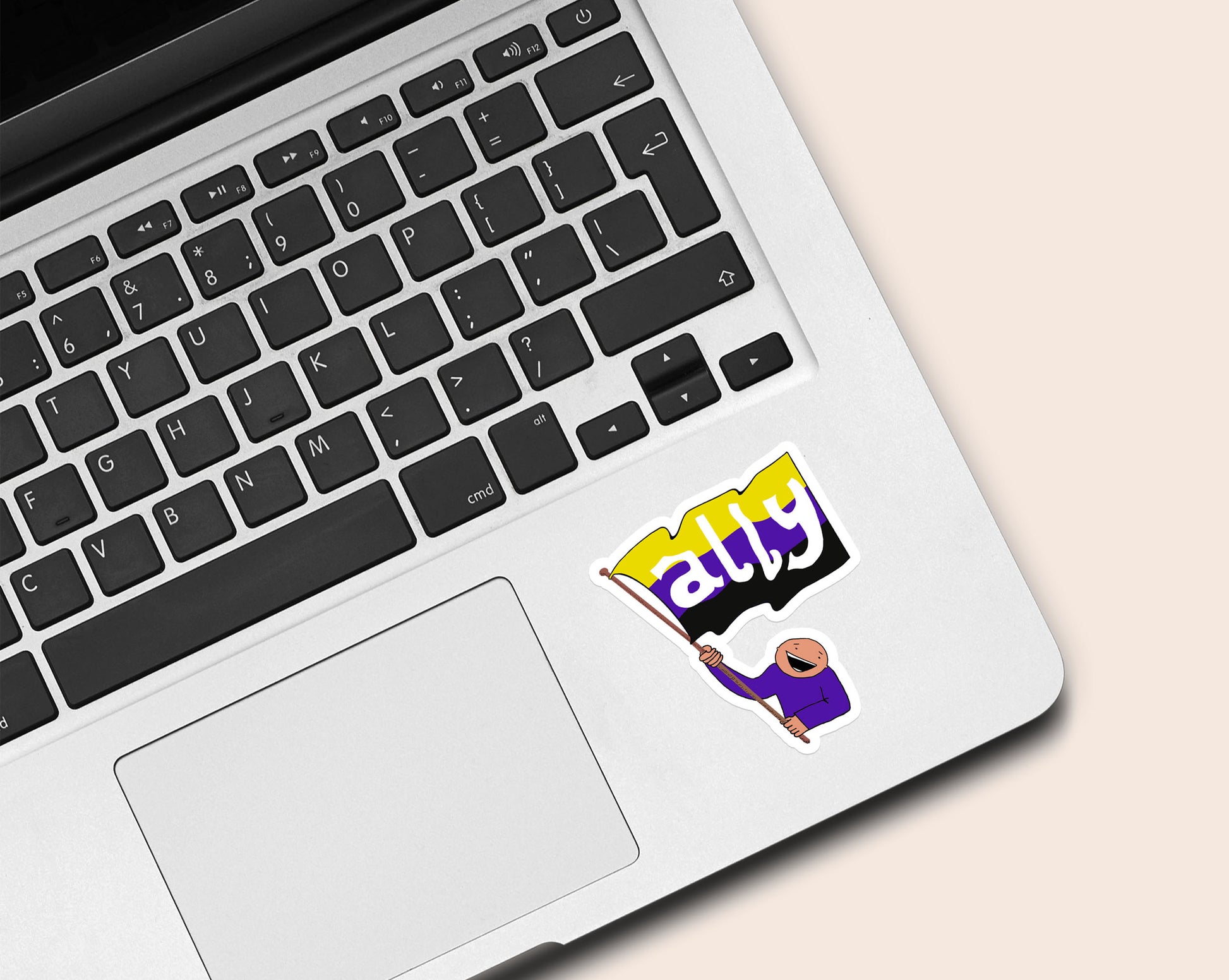 Non-Binary Pride Ally Sticker-Stickers-nakedpastor