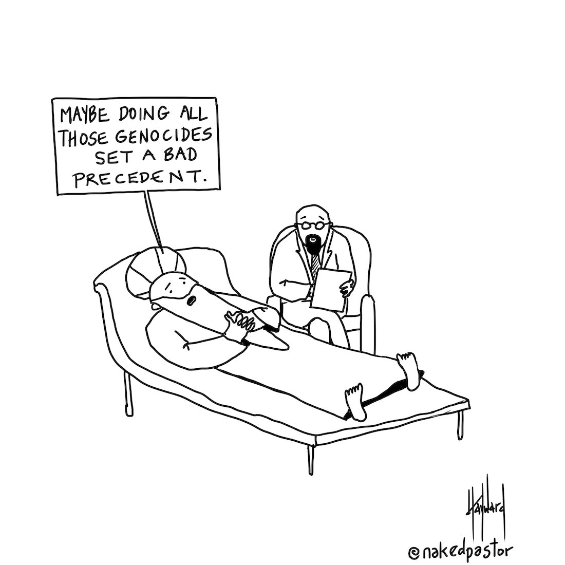 Bad Precedent Digital Cartoon - by nakedpastor