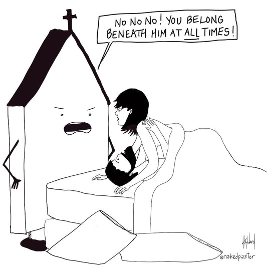 Beneath Him Digital Download Cartoon - by nakedpastor