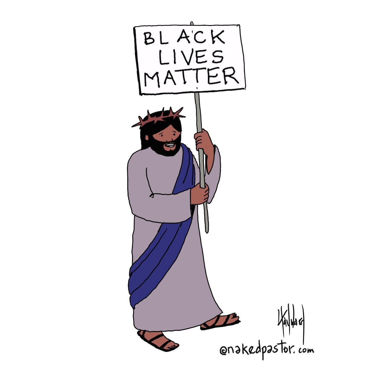 Black Lives Matter Digital Cartoon-Digital Cartoons-nakedpastor
