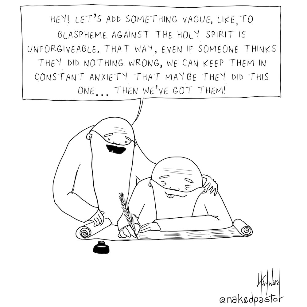 The Unforgivable Sin Blaspheme the Holy Spirit Digital Cartoon
