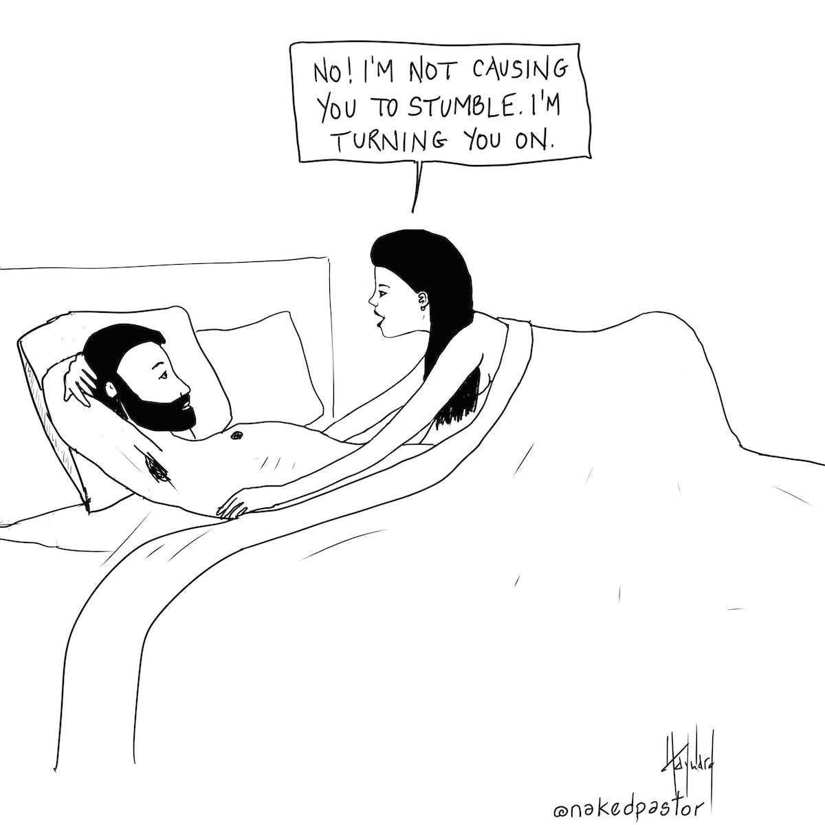 Causing You to Stumble Digital Cartoon - by nakedpastor