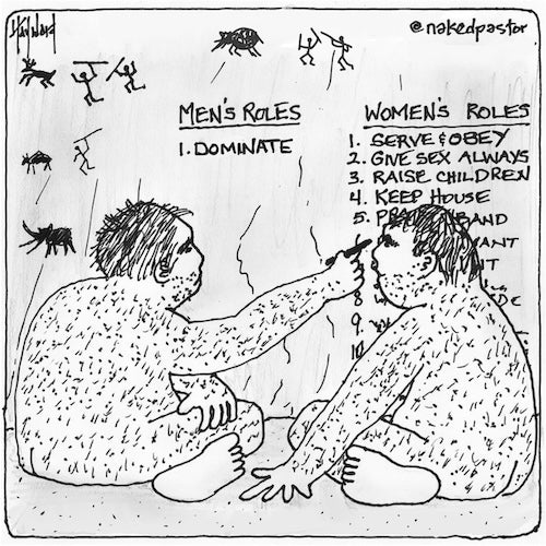 Cave Men Digital Cartoon-Digital Cartoons-nakedpastor
