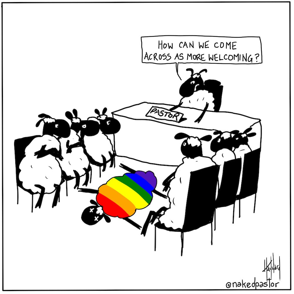 Come Across as More Welcoming Digital Cartoon - by nakedpastor
