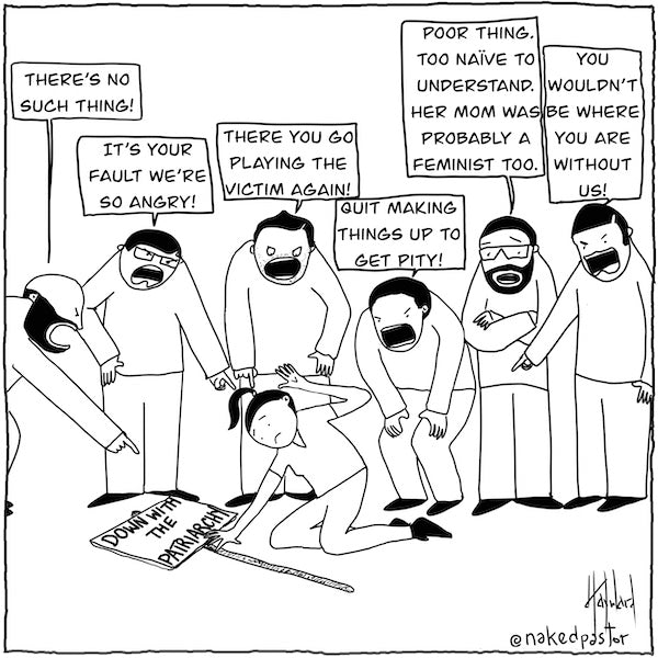 Down with the Patriarchy Digital Cartoon - by nakedpastor