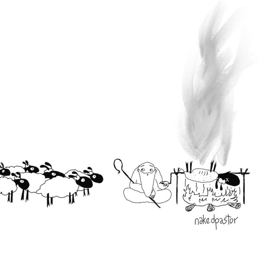 Eating the Flock Digital Cartoon-Digital Cartoons-nakedpastor