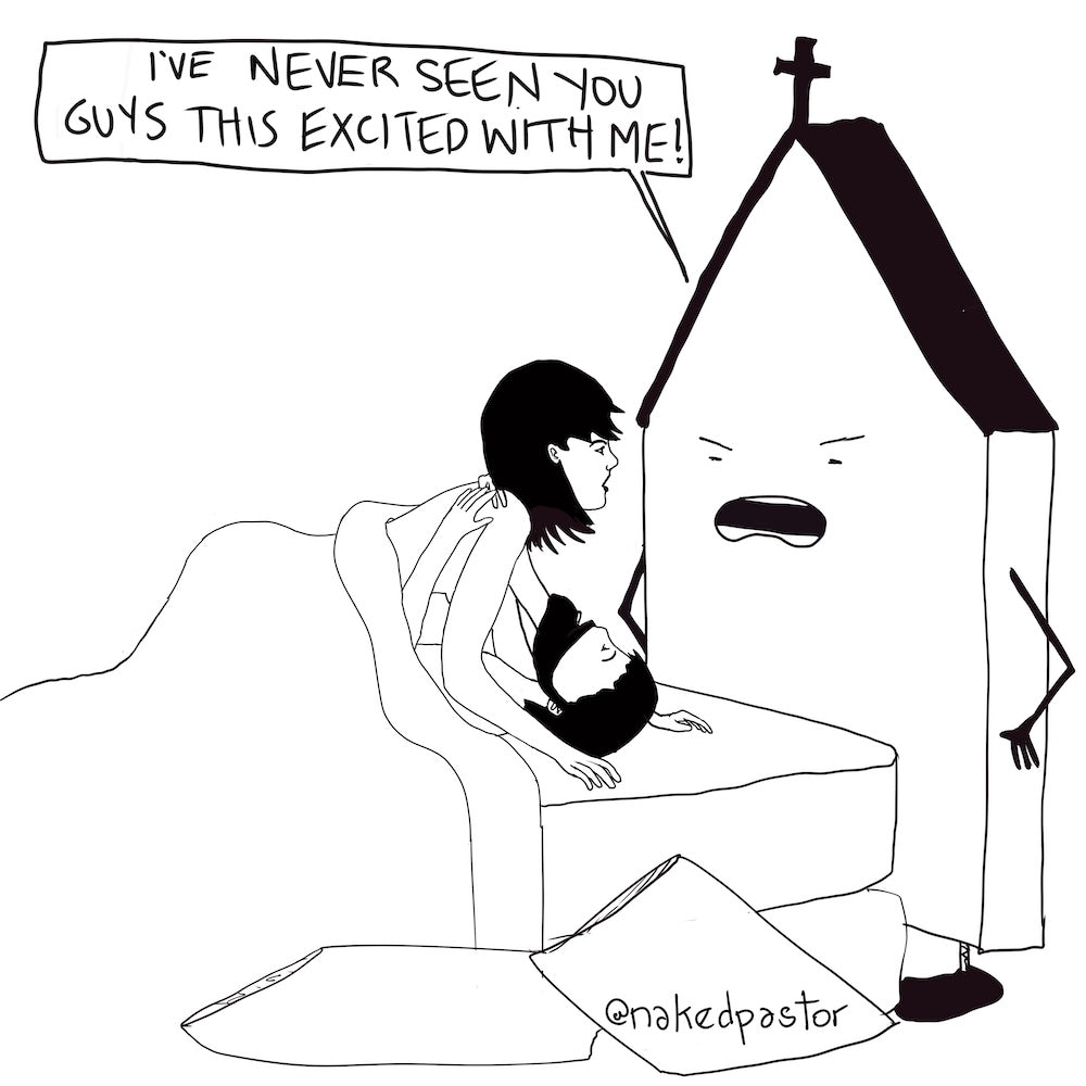 Excited Digital Cartoon-Digital Cartoons-nakedpastor
