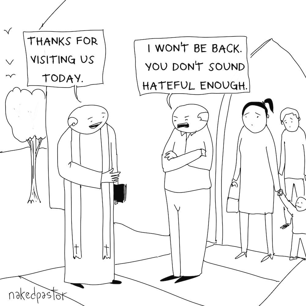 Hateful Enough Digital Cartoon-Digital Cartoons-nakedpastor