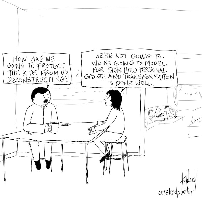 Hiding Deconstruction From The Kids Digital Cartoon - by nakedpastor