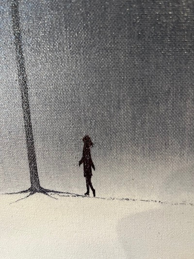 Wisdom Comes at Night Original Acrylic and Ink on Canvas - by nakedpastor