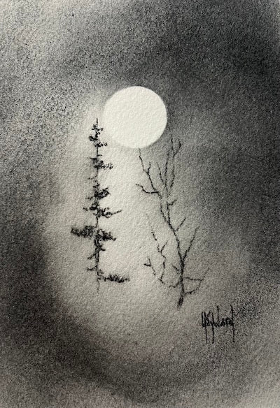 Don't Let Our Light Dim Original Charcoal Drawing - by nakedpastor