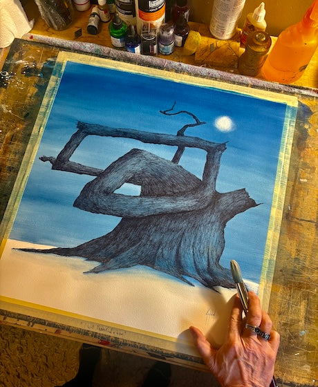 I Will Always Find a Way Original Watercolor and Ink Painting-Paintings-nakedpastor