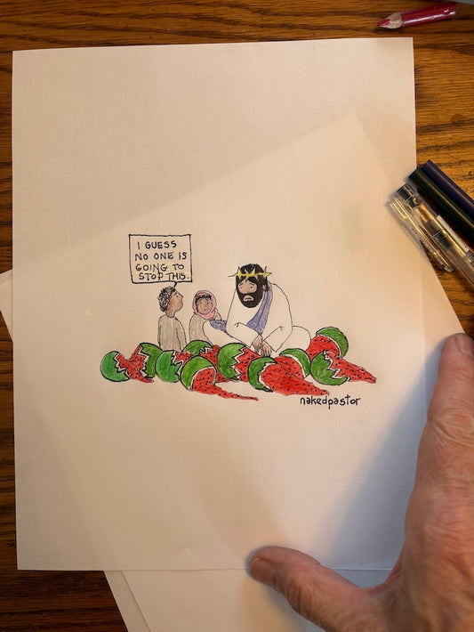 No One Is Going to Stop This Original Cartoon Drawing-Cartoons-nakedpastor