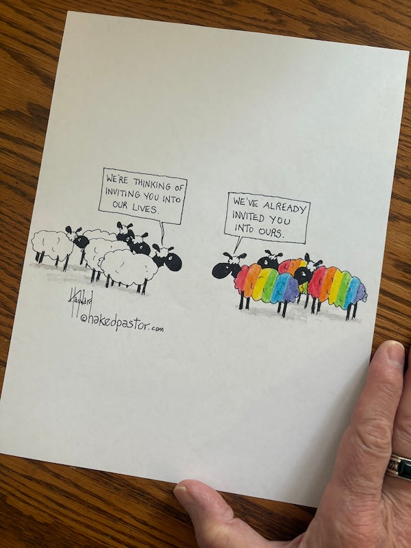 We've Already Invited You Original Cartoon Drawing-Cartoons-nakedpastor