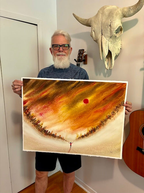 Am I Too Vulnerable? Original Watercolor Painting-Painting-nakedpastor