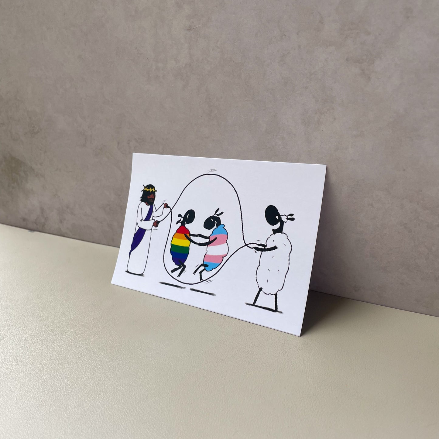 LGBTQ + Trans ChristianAffirming Postcard Mockup