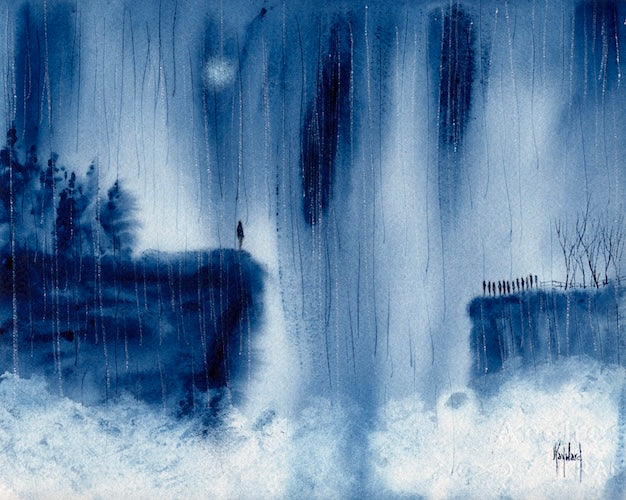 I'm Fine Where I Am Original Watercolour Painting-Painting-nakedpastor