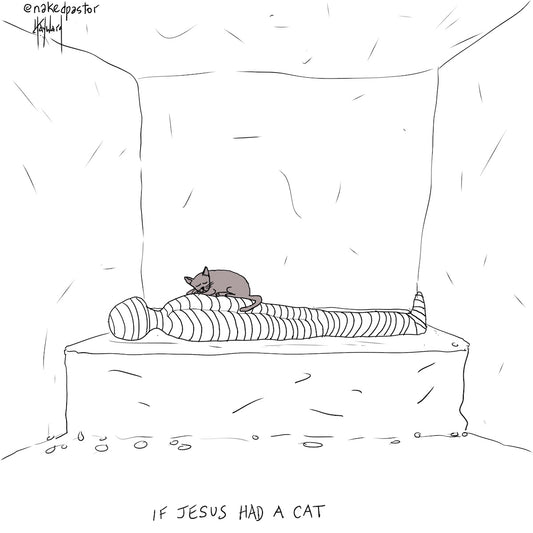 Copy of If Jesus Had a Cat Digital Cartoon - by nakedpastor