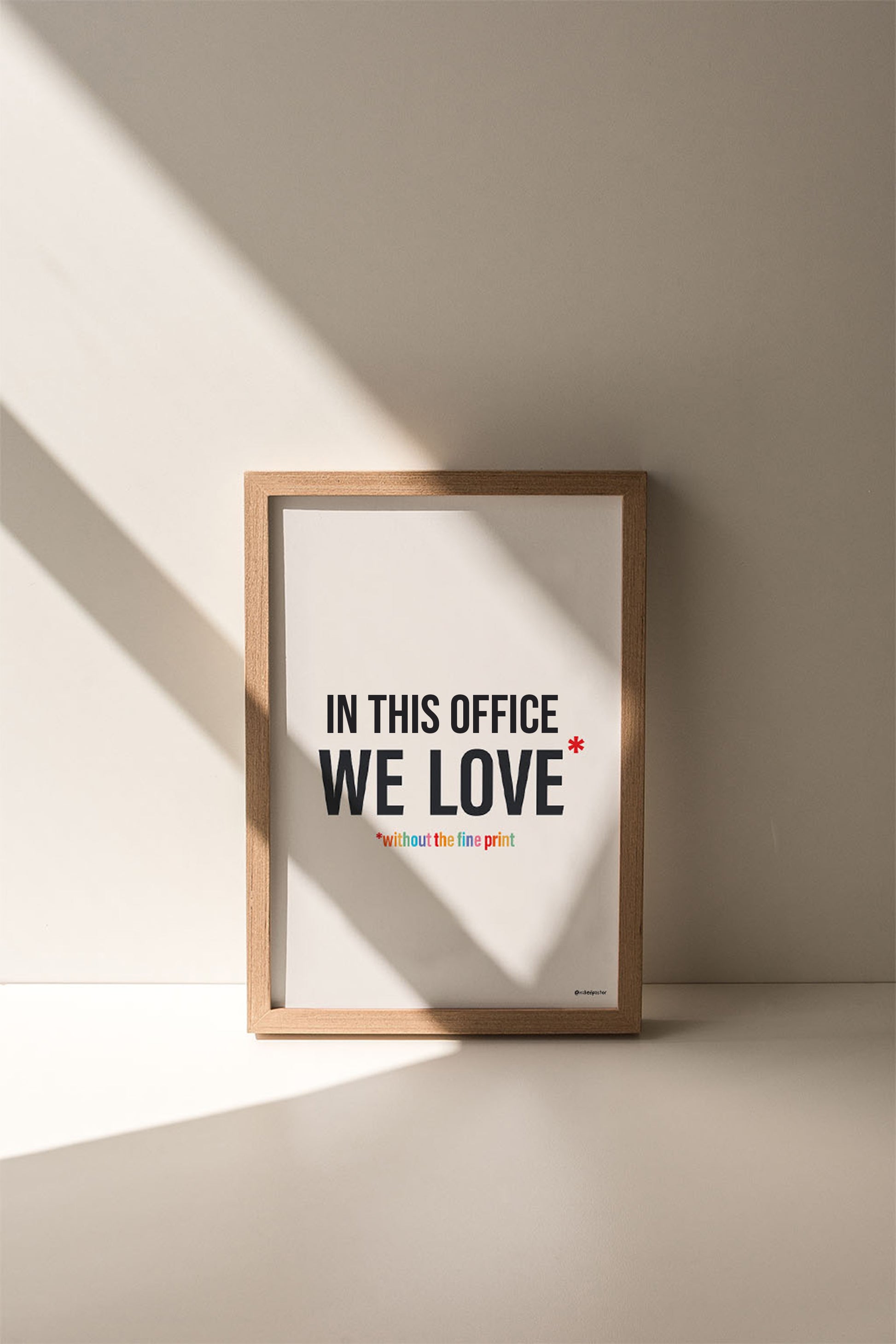 In This Office We Love Without the Fine Print Typography Print - by nakedpastor
