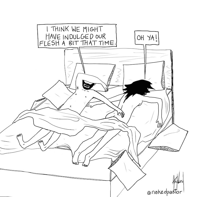 Indulging the Flesh Digital Cartoon - by nakedpastor