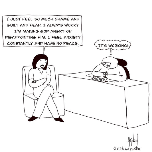 Spiritual Abuse and It's Working Digital Cartoon - by nakedpastor