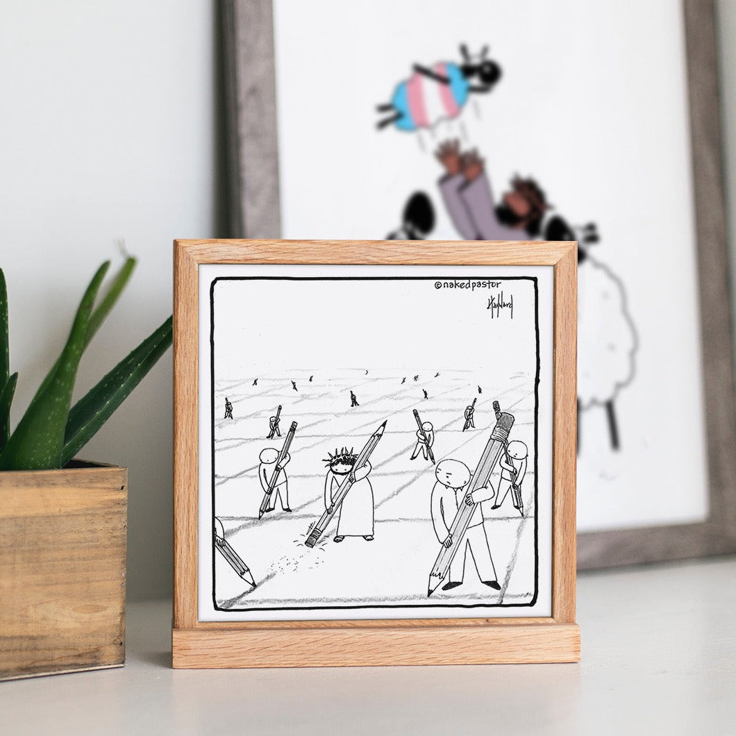 Jesus Eraser Print - by nakedpastor