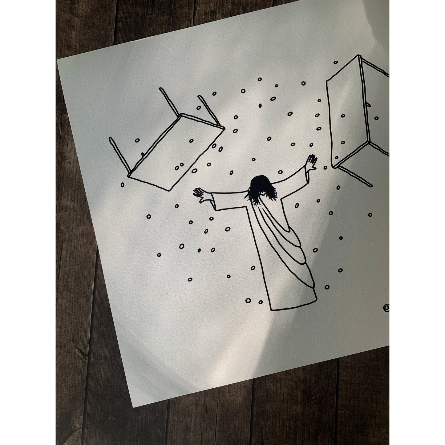 Jesus Overturning Print - by nakedpastor