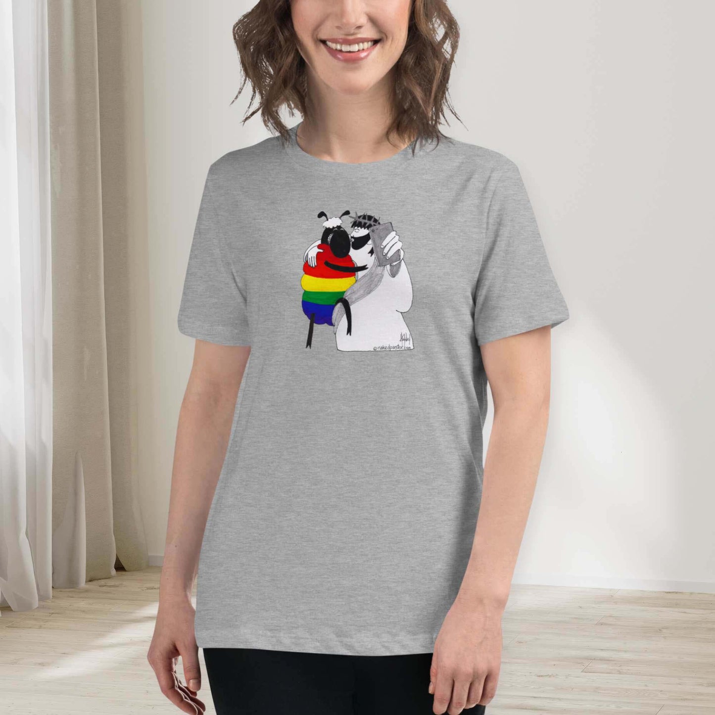 Jesus & LGBTQ Sheep Take a Selfie Women's T-Shirt