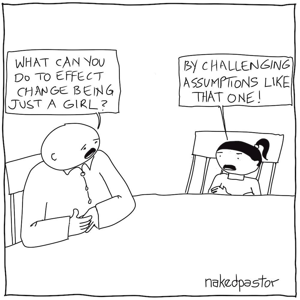 Just a Girl Digital Cartoon-Digital Cartoons-nakedpastor