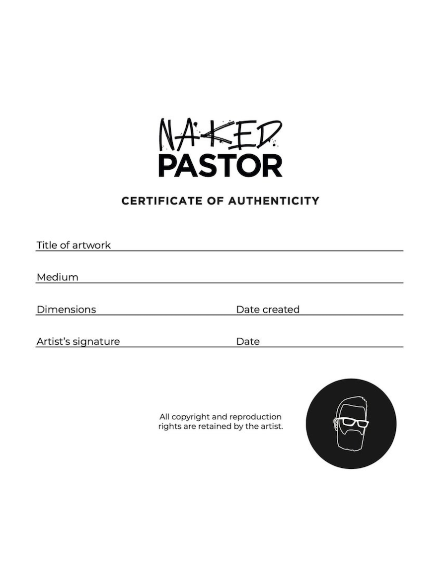 Authentic Means Different Original Cartoon Drawing - by nakedpastor