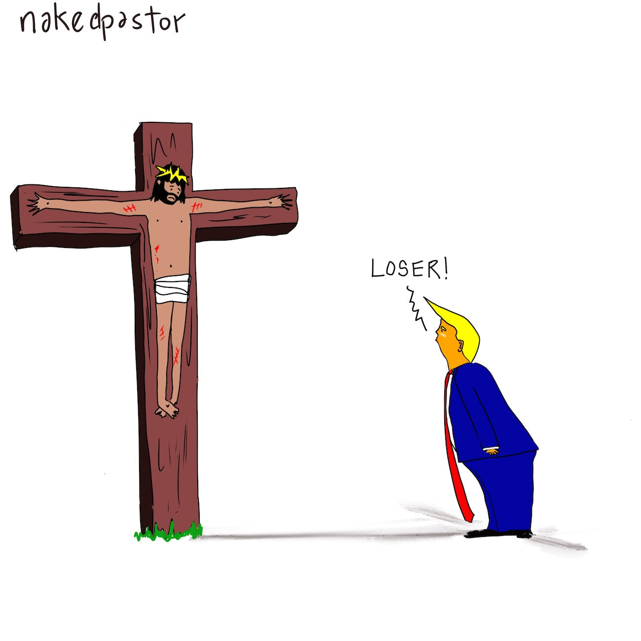 Loser Digital Cartoon-Digital Cartoons-nakedpastor