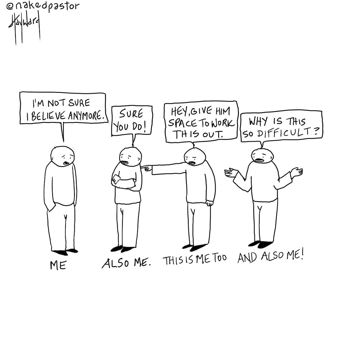 Me Also Me Digital Cartoon - by nakedpastor