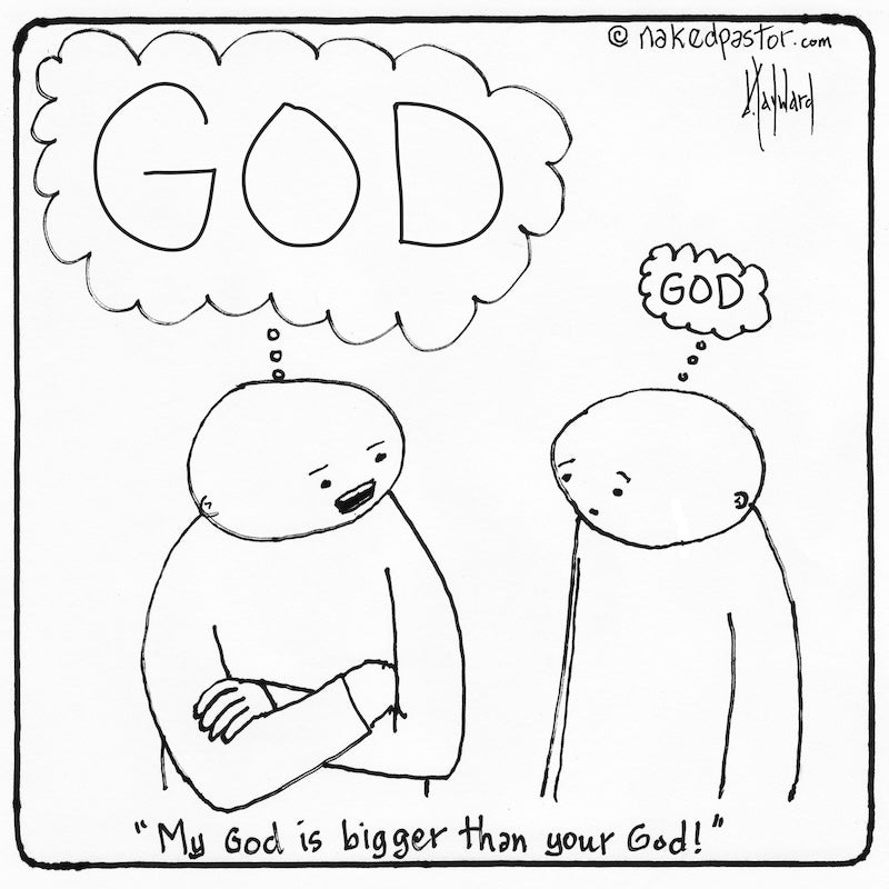 My God is Bigger Digital Cartoon-Digital Cartoons-nakedpastor