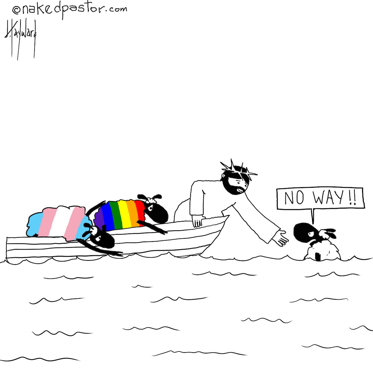 No Way Digital Cartoon - by nakedpastor