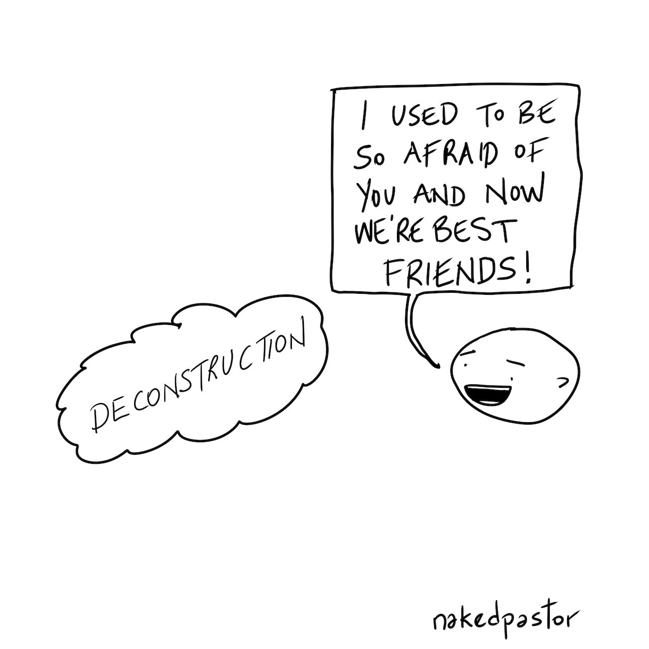 Now We're Best Friends Digital Cartoon-Digital Cartoons-nakedpastor