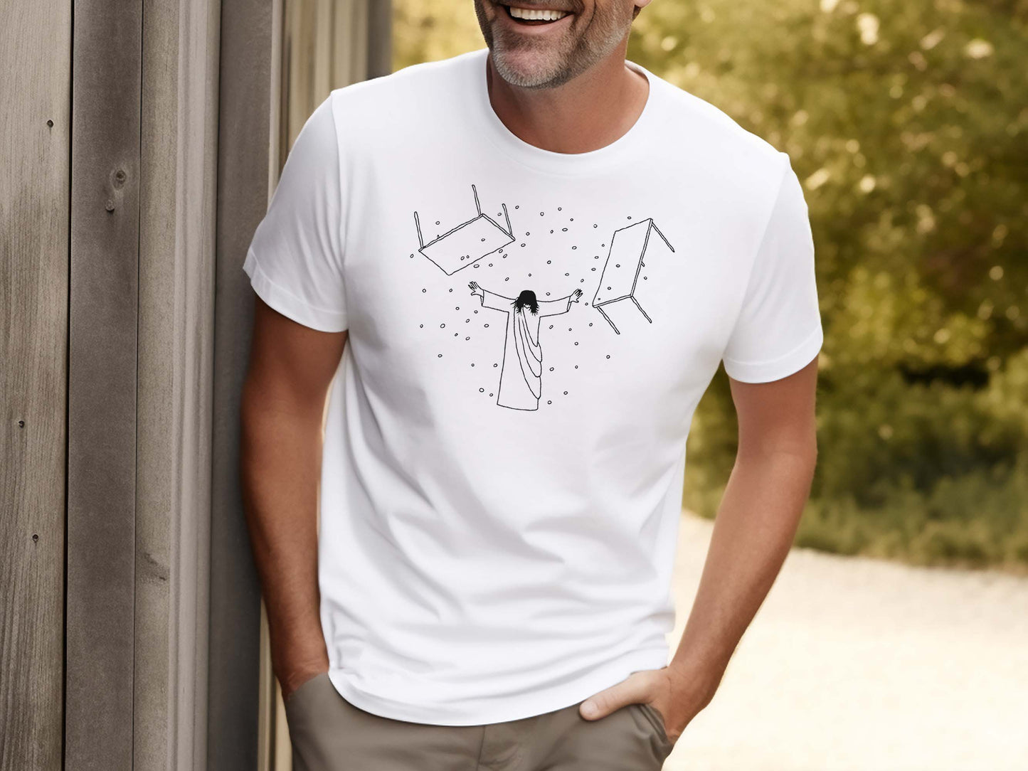 Jesus Overturning T-Shirt - by nakedpastor
