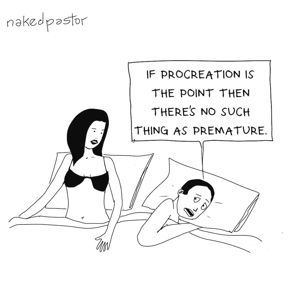 Premature Digital Cartoon-Digital Cartoons-nakedpastor