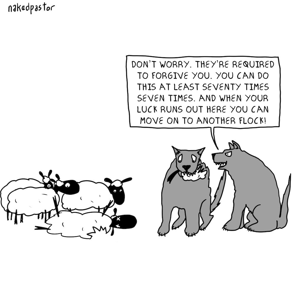 Required to Forgive Digital Cartoon - by nakedpastor