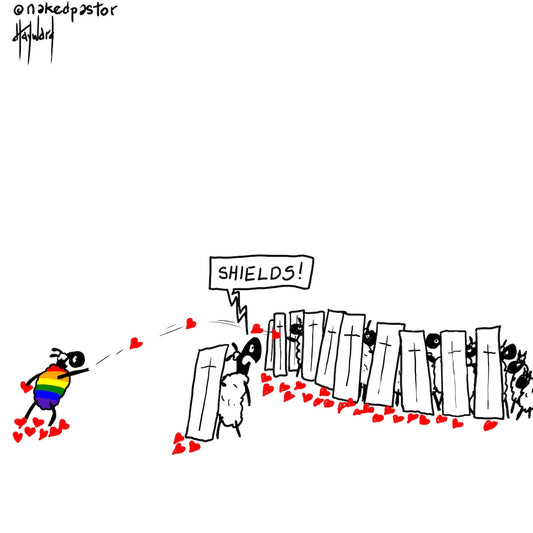 Shields! Digital Cartoon - by nakedpastor