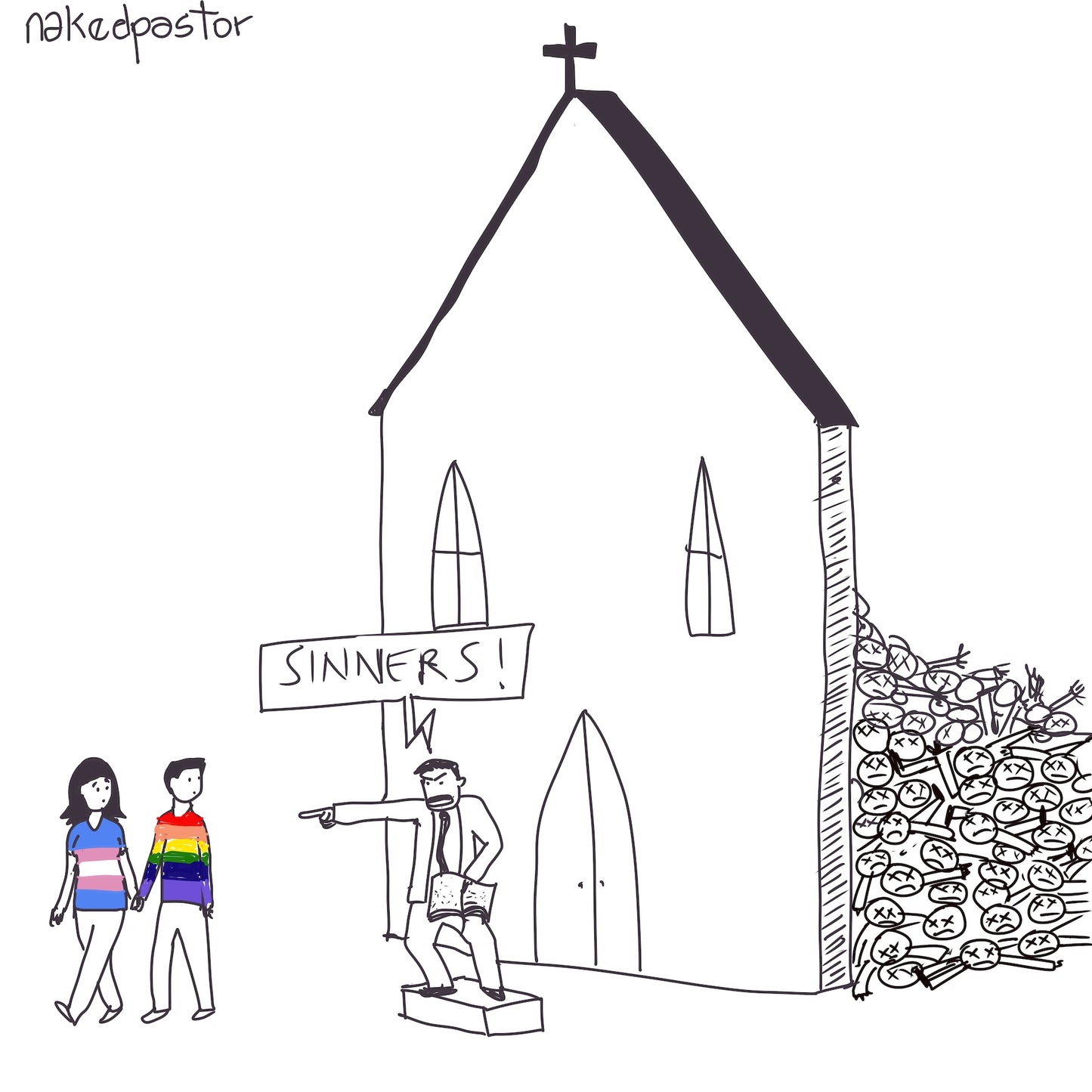 Sinners Digital Cartoon-Digital Cartoons-nakedpastor