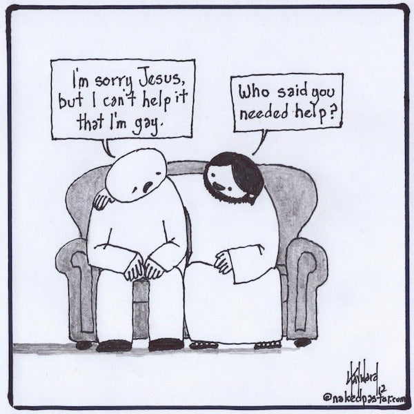 Sorry I Can't Help It Original Cartoon Drawing - by nakedpastor