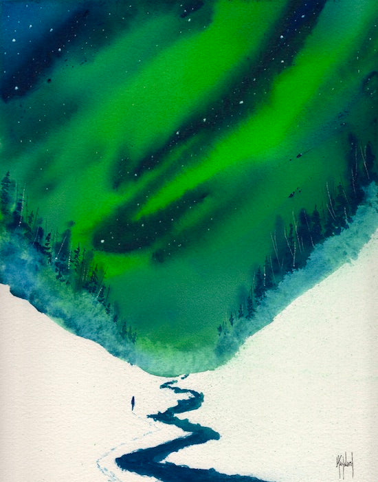 This Valley's Not So Bad Original Watercolor Painting