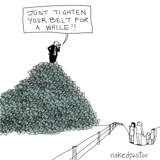 Tighten Your Belt Digital Cartoon-Digital Cartoons-nakedpastor