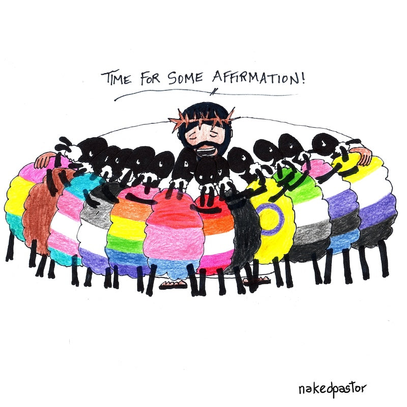 Time For Some Affirmation Digital Cartoon-Digital Cartoons-nakedpastor