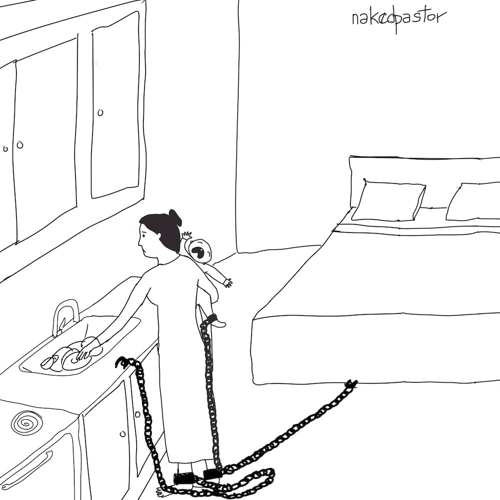 Trad Wife Digital Cartoon