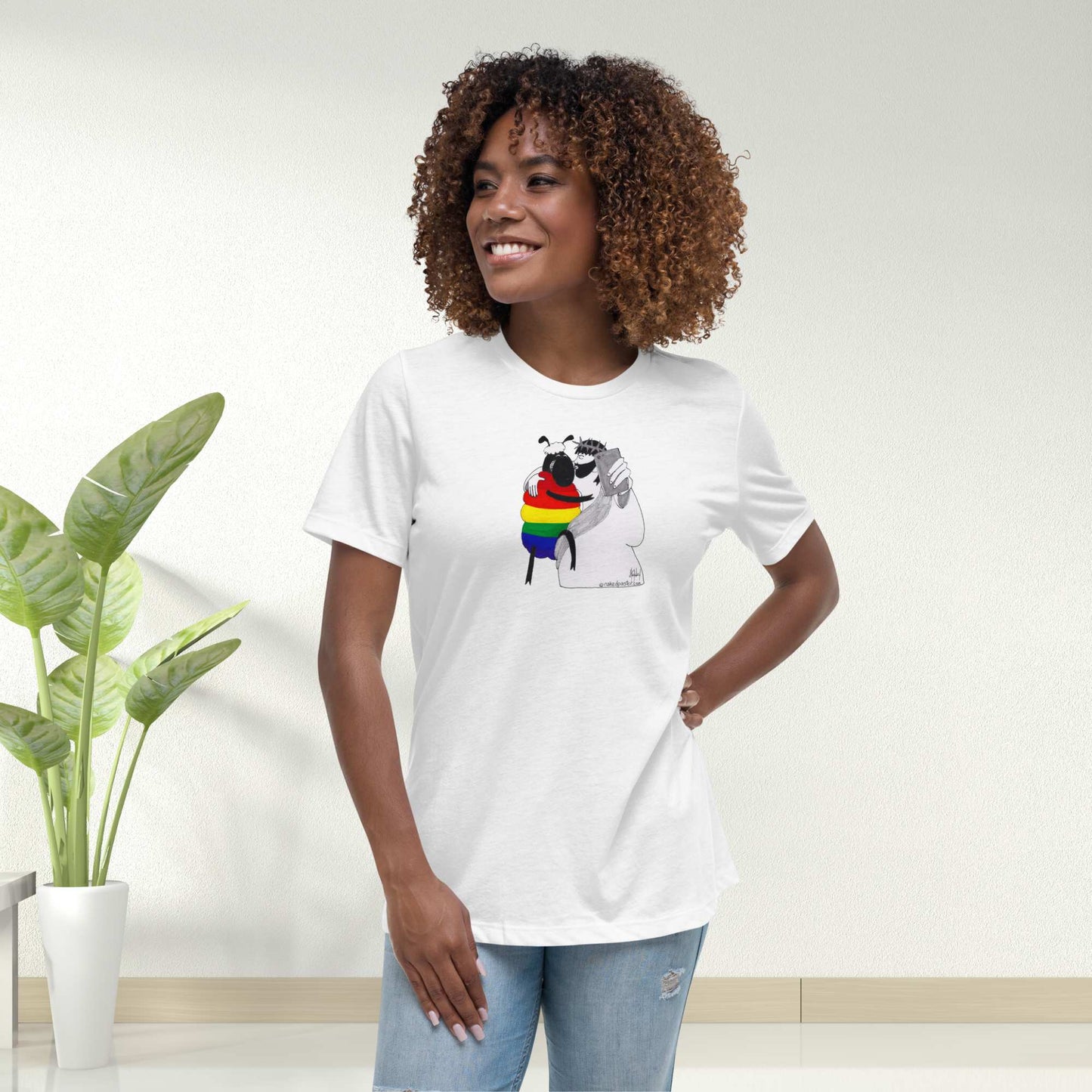Jesus & LGBTQ Sheep Take a Selfie Women's T-Shirt