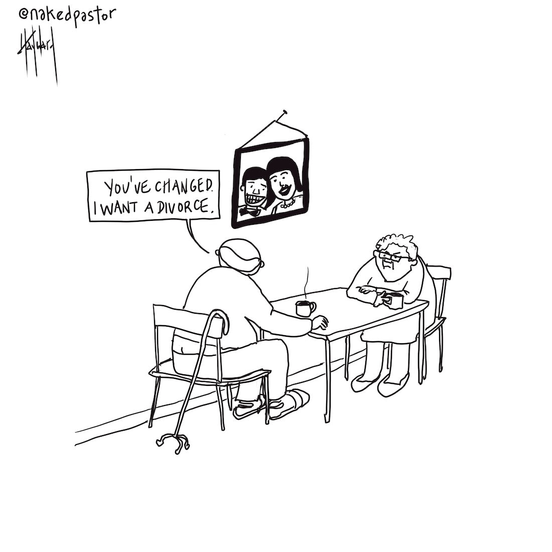 You've Changed Digital Cartoon - by nakedpastor