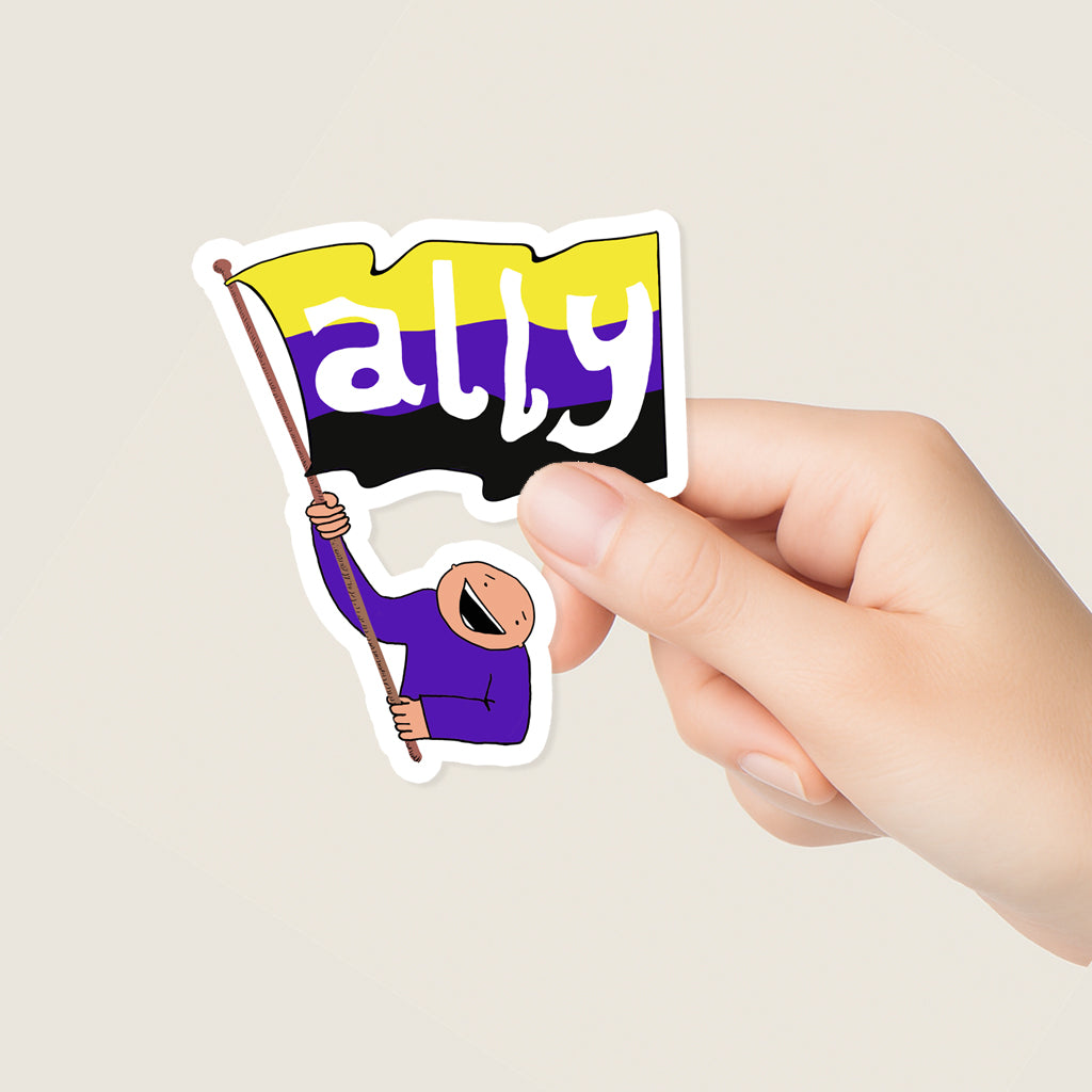 Ally Non-Binary Sticker-Stickers-nakedpastor