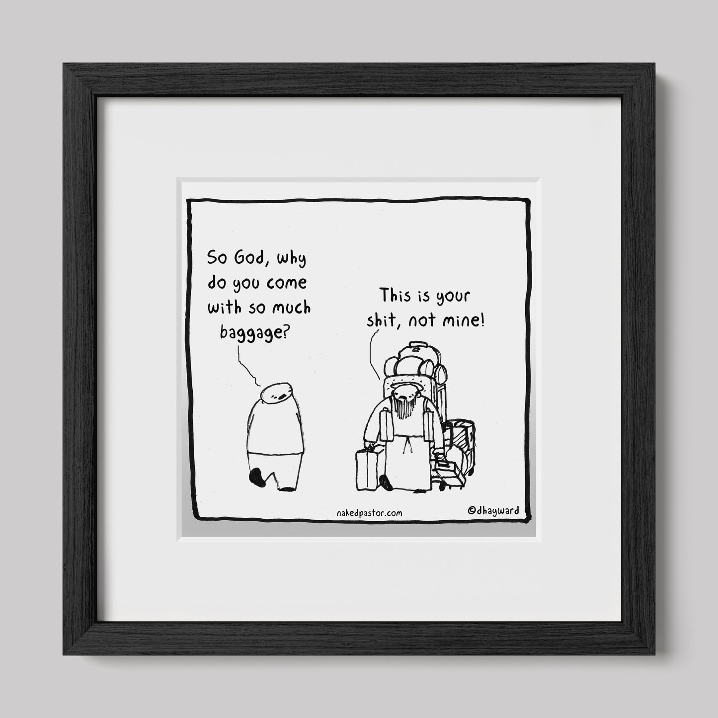 Baggage Cartoon Print-Cartoons-nakedpastor